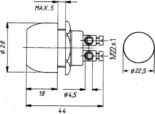 HELLA 6JF 001 571-151 Zünd-/Startschalter - Druckbetätigung - Anschlussanzahl: 2 - Schraubkontakt -