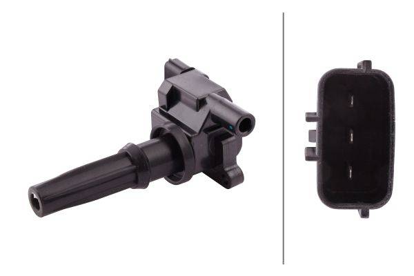 HELLA 5DA 193 175-531 Zündspule - 12V - 3-polig - Kerzenschachtzündspule - geschraubt