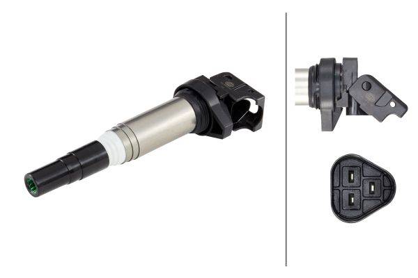 HELLA 5DA 358 057-081 Zündspule - 12V - 3-polig - Kerzenschachtzündspule - gesteckt