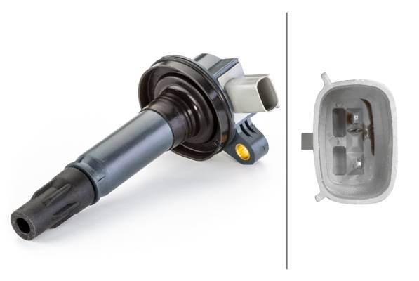 HELLA 5DA 230 036-321 Zündspule - 2-polig - Kerzenschachtzündspule - geschraubt