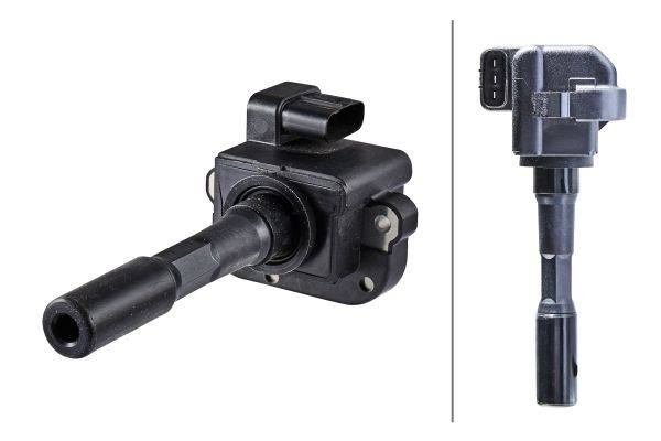 HELLA 5DA 230 035-331 Zündspule - 3-polig - Kerzenschachtzündspule - geschraubt