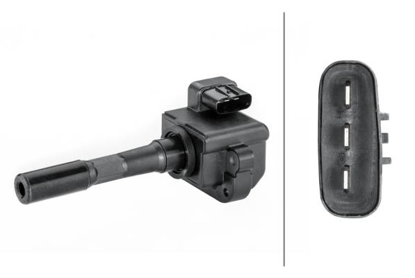 HELLA 5DA 230 035-331 Zündspule - 3-polig - Kerzenschachtzündspule - geschraubt