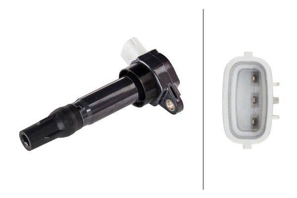 HELLA 5DA 358 057-811 Zündspule - 3-polig - Kerzenschachtzündspule - geschraubt