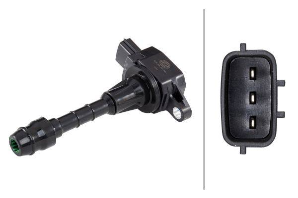 HELLA 5DA 358 057-381 Zündspule - 3-polig - Kerzenschachtzündspule - geschraubt