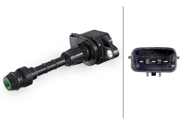 HELLA 5DA 358 057-381 Zündspule - 3-polig - Kerzenschachtzündspule - geschraubt