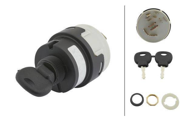 HELLA 6JB 003 959-031 Zünd-/Startschalter - Drehbetätigung - 12/24V - 10-polig - Ein/Aus Schalter/Si