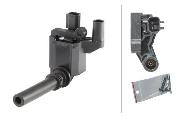 HELLA 5DA 230 035-641 Zündspule - 2-polig - Kerzenschachtzündspule - geschraubt