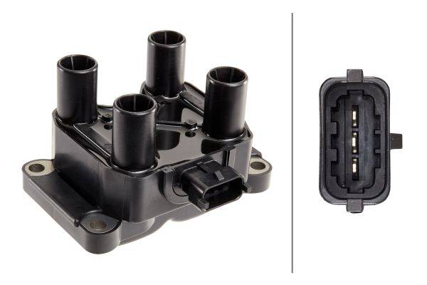 HELLA 5DA 358 057-431 Zündspule - 3-polig - Doppelzündspule - geschraubt