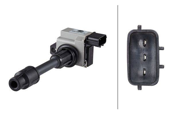 HELLA 5DA 230 035-541 Zündspule - 3-polig - Kerzenschachtzündspule - geschraubt