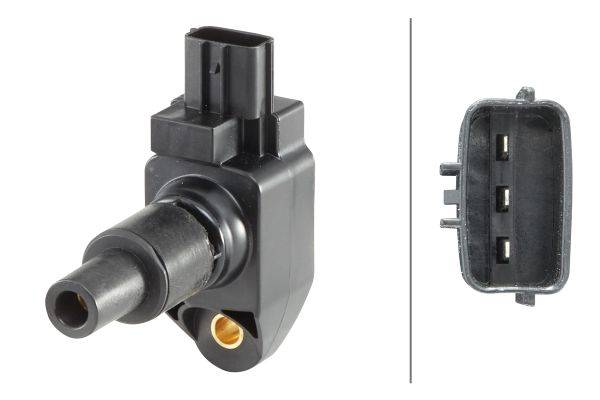 HELLA 5DA 230 035-931 Zündspule - 3-polig - Kerzenschachtzündspule - geschraubt