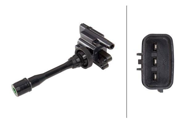 HELLA 5DA 358 057-781 Zündspule - 3-polig - Kerzenschachtzündspule - geschraubt