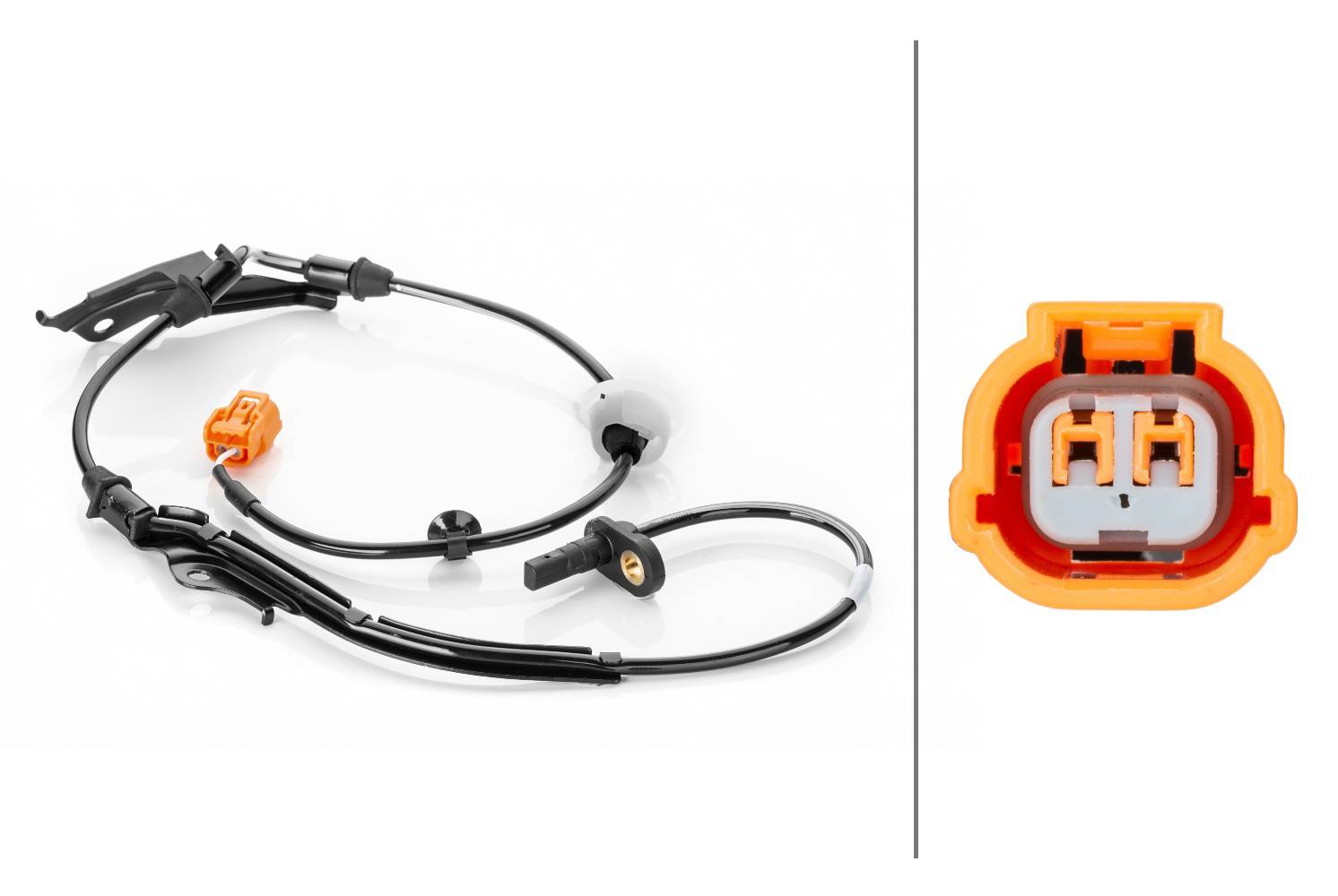 HELLA 6PU 230 040-121 Sensor, Raddrehzahl - 2-polig - Vorderachse rechts - mit Halter