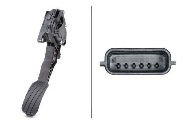 HELLA 6PV 009 978-781 Sensor, Fahrpedalstellung - für Linkslenker - Automatikgetriebe