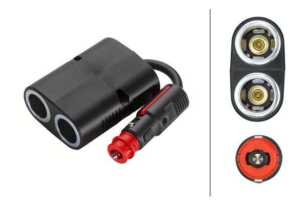 HELLA 8JA 007 589-141 Adapter, Zigarettenanzünder - 12/24V - DIN/ISO: 4165