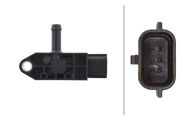 HELLA 6PP 009 409-121 Sensor, Abgasdruck - 3-polig - geschraubt