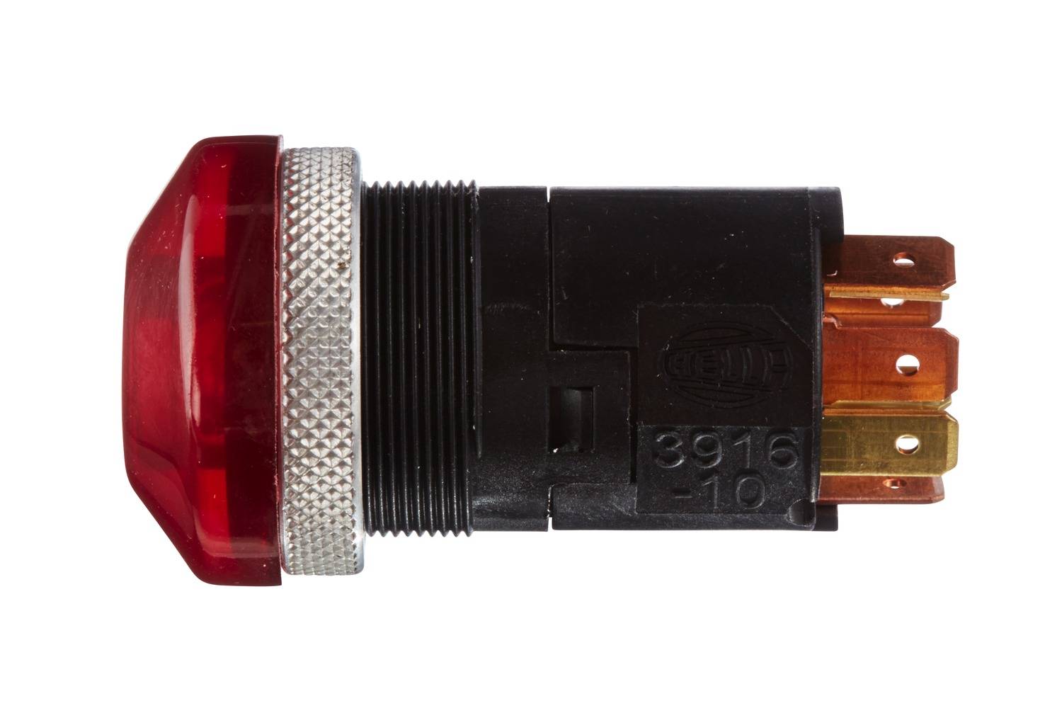 HELLA 6HF 003 916-107 Warnblinkschalter - Druckbetätigung - 24V - Einbau - Schalterbeleuchtung: rot