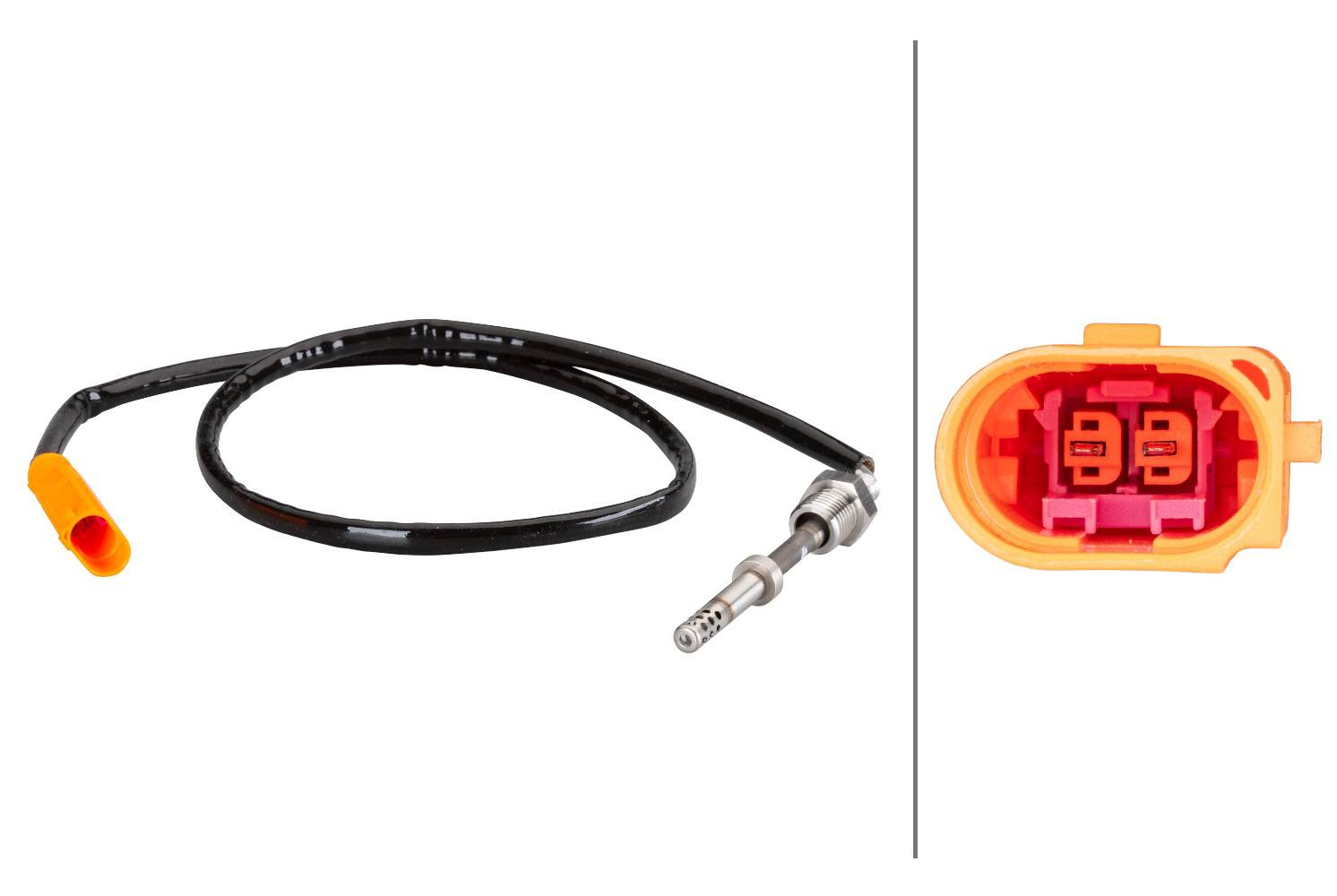 HELLA 6PT 010 376-101 Sensor, Abgastemperatur - 2-polig - geschraubt - Kabel: 715mm