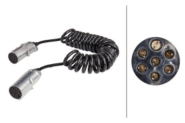 HELLA 8KA 004 797-071 Elektrowendel - 7-polig - N-Type - 24V - Metall