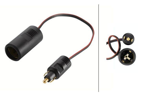 HELLA 8KA 007 589-101 Adapter, Zigarettenanzünder - 24V - Länge: 0.25m