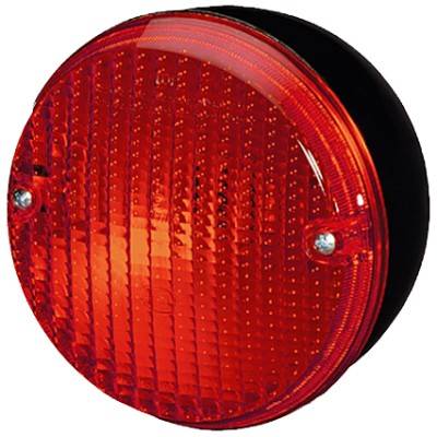 HELLA 2NE 001 423-011 Nebelschlussleuchte - 12/24V - rund - Anbau - Lichtscheibenfarbe: rot - Stecke