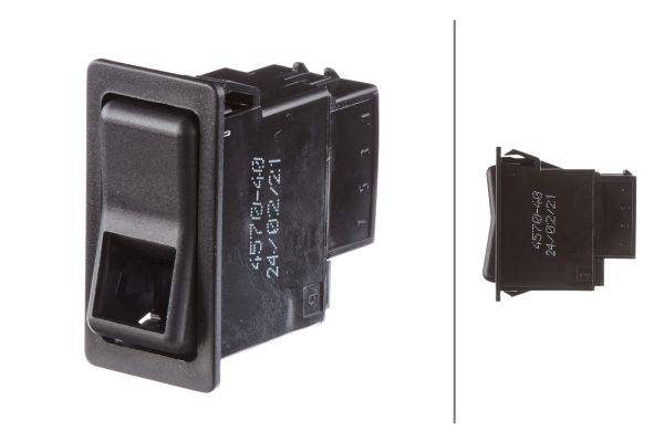 HELLA 6RH 004 570-401 Schalter - Kippbetätigung - Ausstattungsvar.: II+I-0 - Anschlussanzahl: 5 - oh