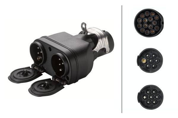 HELLA 8JA 005 952-061 Adapter, Steckdose - 24V - Stecker: 157/7 - Kabel: 155mm