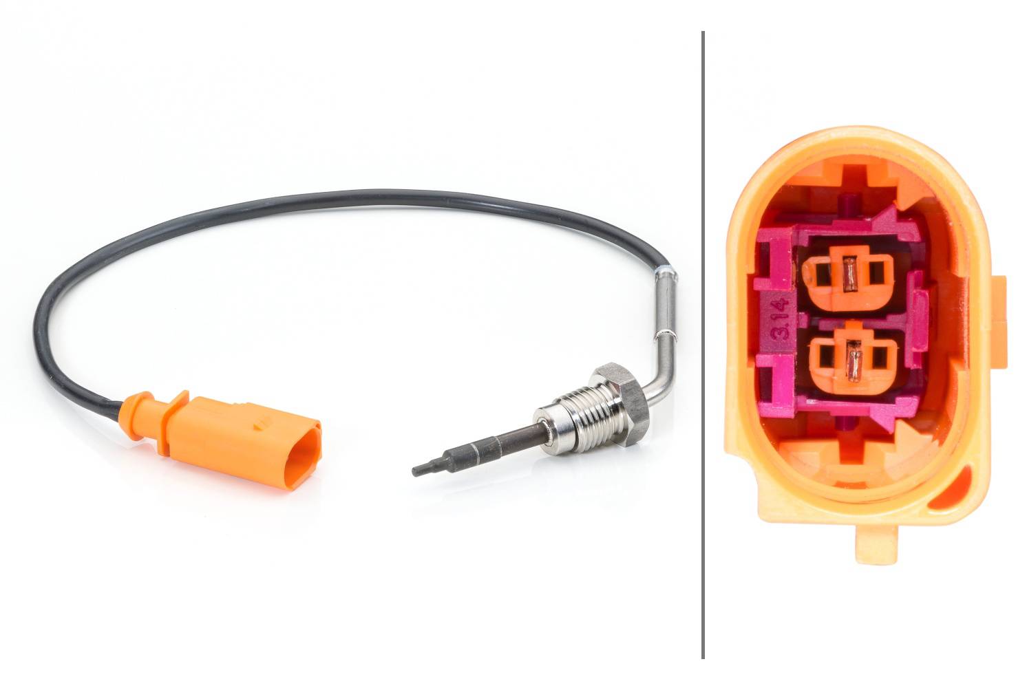 HELLA 6PT 014 494-181 Sensor, Abgastemperatur - 2-polig - geschraubt - Kabel: 310mm
