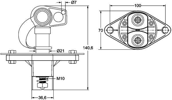 HELLA 6EK 002 843-121 Hauptschalter, Batterie - Drehbetätigung - 24V - Anschlussanzahl: 2 - geschrau
