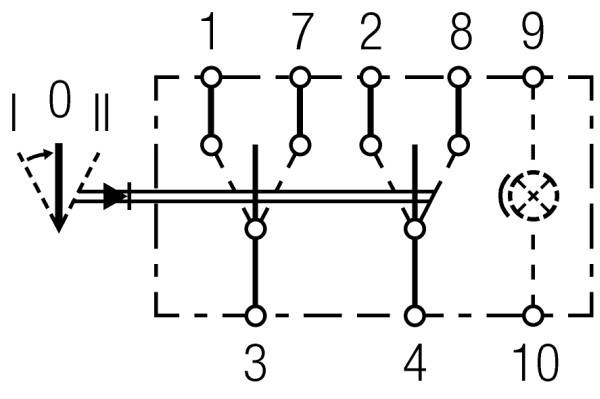 HELLA 6FH 008 948-022 Schalter - Wippbetätigung - Ausstattungsvar.: I->0-II - Anschlussanzahl: 8