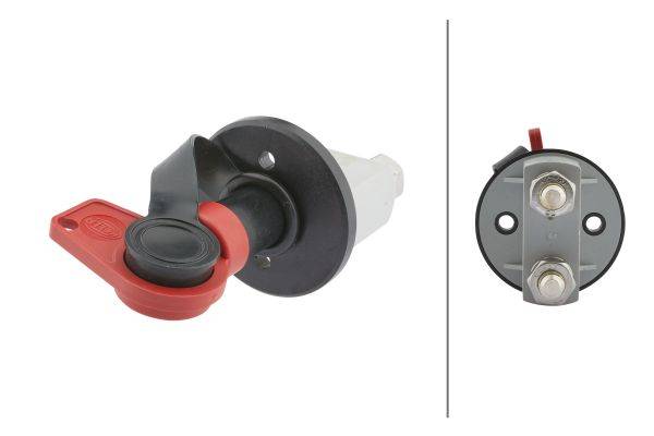 HELLA 6EK 002 843-141 Hauptschalter, Batterie - Drehbetätigung - 24V - Anschlussanzahl: 2 - geschrau