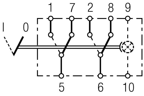 HELLA 6FH 004 570-131 Schalter - Kippbetätigung - Ausstattungsvar.: I-0 - Anschlussanzahl: 8 - mit K