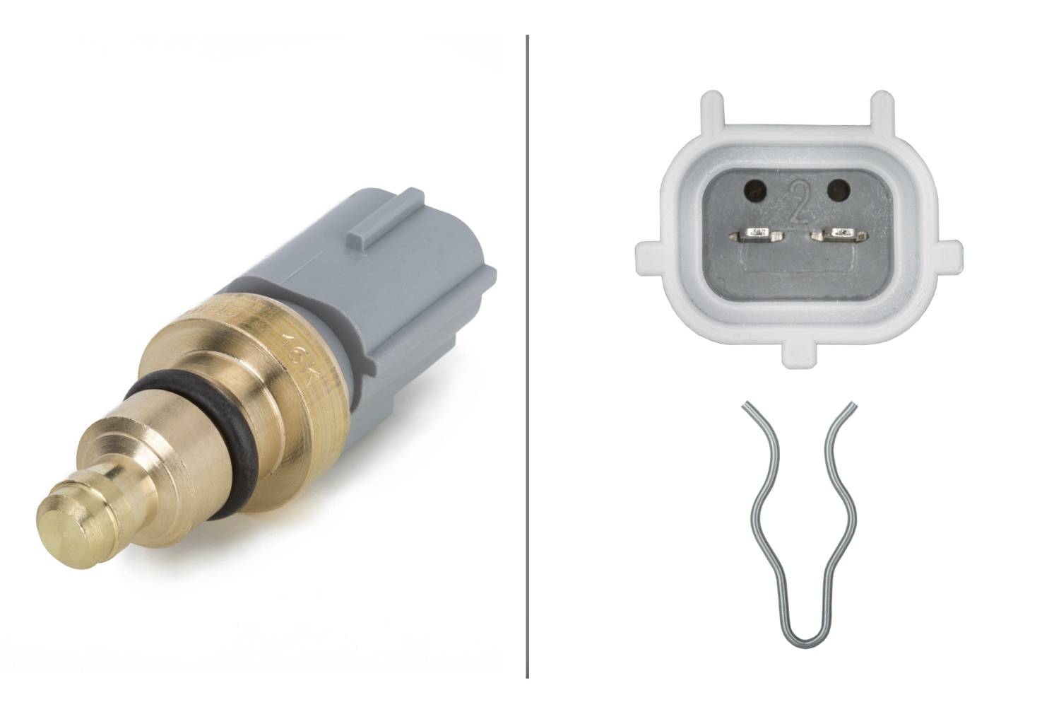 HELLA 6PT 009 309-571 Sensor, Kühlmitteltemperatur - 12V - geschraubt/gesteckt - mit Zubehör