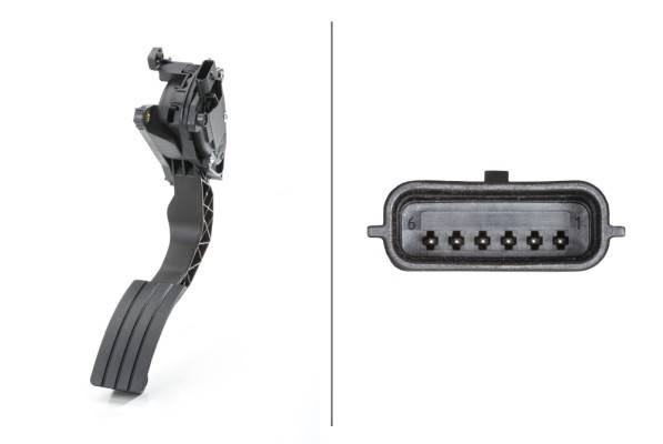 HELLA 6PV 009 978-721 Sensor, Fahrpedalstellung - für Linkslenker - Schaltgetriebe