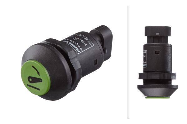 HELLA 6EF 004 406-121 Schalter, Senken (Hubwerk) - 48V - tastend - Bohrung-Ø: 30mm
