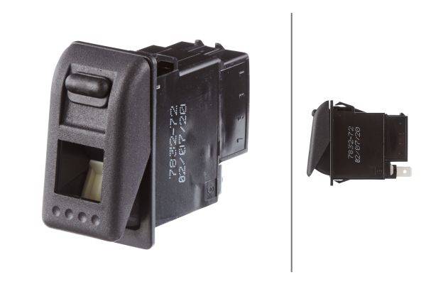 HELLA 6HH 007 832-721 Warnblinkschalter - 12/24V - Ausstattungsvar.: I-0 - Anschlussanzahl: 8 - Einb