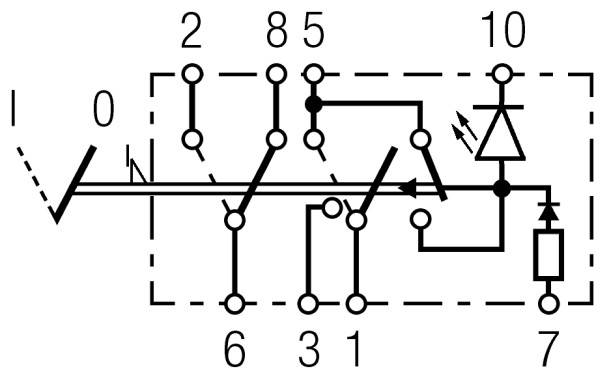HELLA 6HH 007 832-721 Warnblinkschalter - 12/24V - Ausstattungsvar.: I-0 - Anschlussanzahl: 8 - Einb
