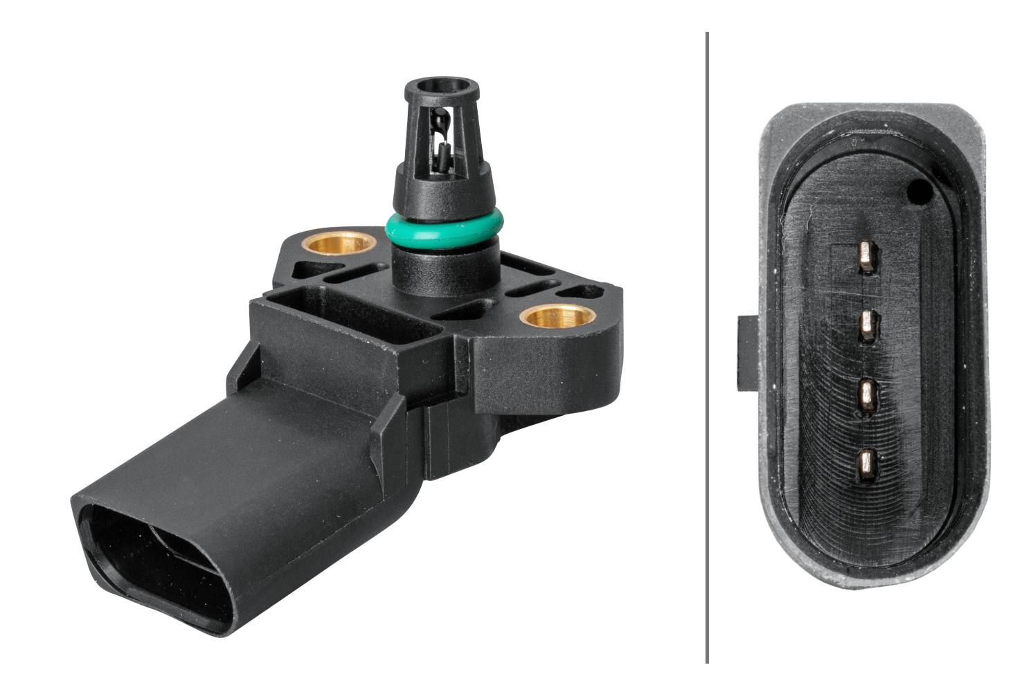 HELLA 6PP 009 400-471 Sensor, Ladedruck - 4-polig - geschraubt