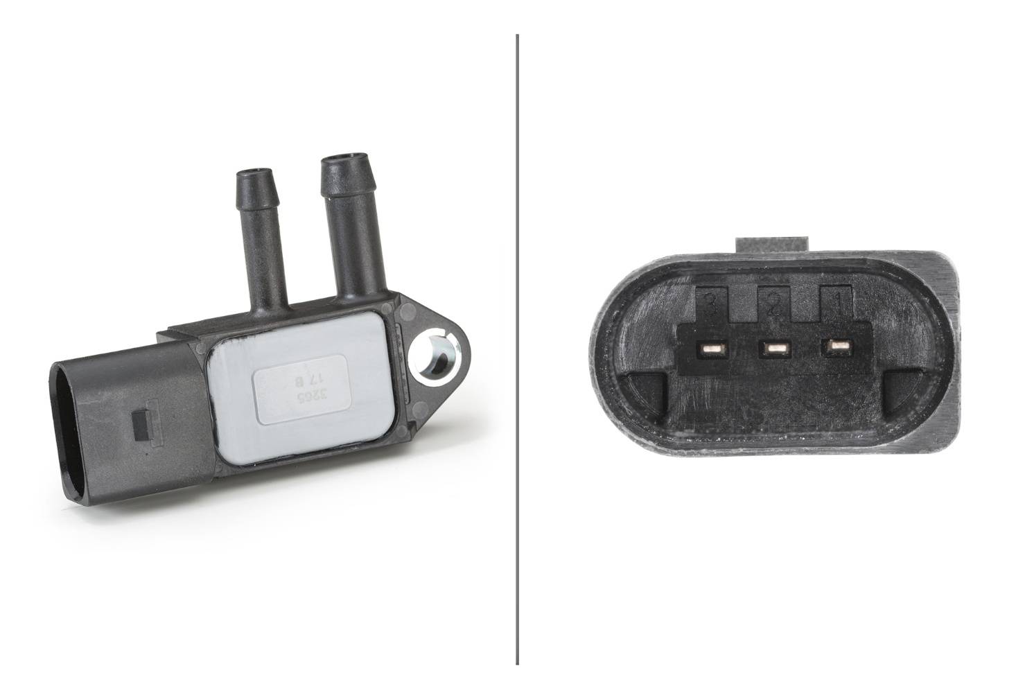 HELLA 6PP 009 409-251 Sensor, Abgasdruck - 3-polig - geschraubt