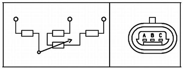 HELLA 6PX 008 476-451 Sensor, Drosselklappenstellung - 5V - Farbe Druckfedergrau