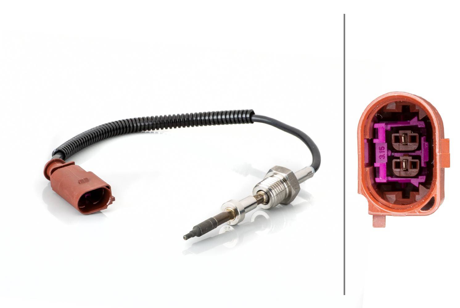 HELLA 6PT 014 494-721 Sensor, Abgastemperatur - 2-polig - geschraubt - Kabel: 270mm