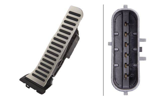 HELLA 6PV 011 039-721 Sensor, Fahrpedalstellung - für Linkslenker - Automatikgetriebe - Pedalbelag a