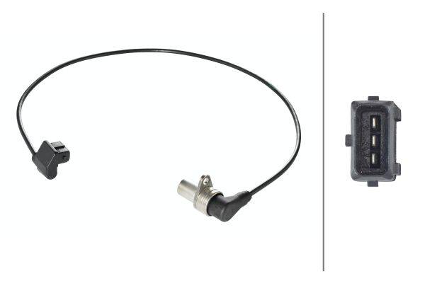 HELLA 6PU 009 110-511 Impulsgeber, Kurbelwelle - 12V - 3-polig - Kabel: 745mm
