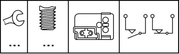 HELLA 6DD 008 622-771 Bremslichtschalter - 12V - Anschlussanzahl: 4 - geclipst - Wechselschalter - e