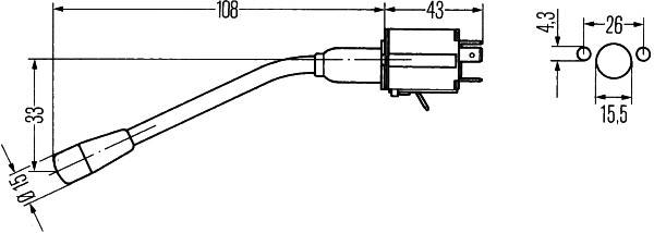 HELLA 6BA 001 539-017 Lenkstockschalter - mit Blinker-Funktion/mit Hupe/mit Lichthupe - Länge: 115mm