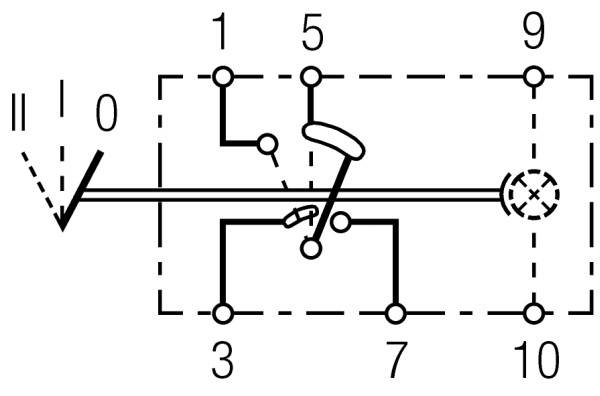 HELLA 6RH 004 570-261 Schalter - Kippbetätigung - Ausstattungsvar.: II+I-0 - Anschlussanzahl: 6