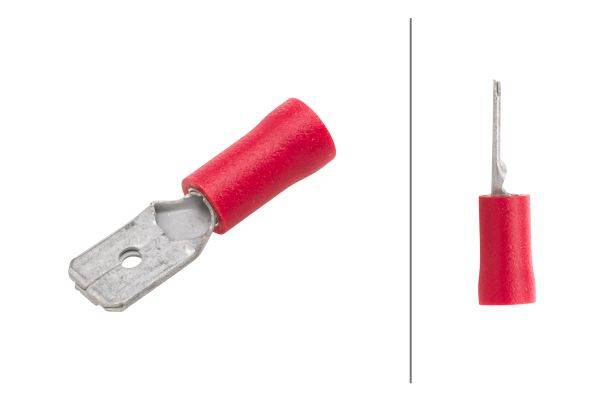 HELLA 8KW 702 796-811 Leitungsverbinder - rot - von: 0.5mm² - bis: 1.0mm² - Flachstecker - 6,3 x 0,8