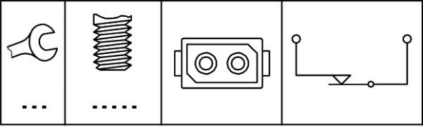 HELLA 6DF 006 095-001 Bremslichtschalter - 12V - Anschlussanzahl: 2 - geclipst - Öffner - elektrisch