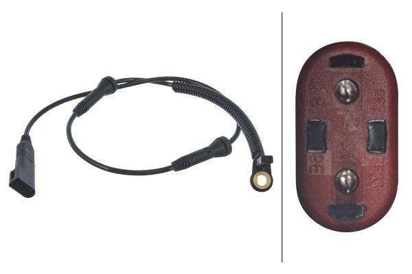 HELLA 6PU 010 039-541 Sensor, Raddrehzahl - 12V - Vorderachse beidseitig - Kabel: 730mm - Steckergeh