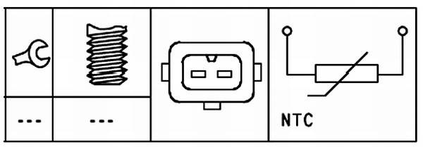 HELLA 6PT 009 309-541 Sensor, Kühlmitteltemperatur - 12V - gesteckt