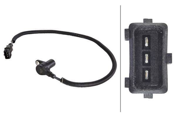 HELLA 6PU 009 146-491 Impulsgeber, Kurbelwelle - 12V - 3-polig - Kabel: 640mm